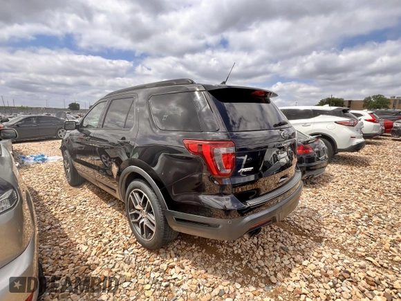 2018 Ford Explorer Sport with VIN 1FM5K8GT5JGA43588, listed as a Copart auction lot 54320345 with 148,996 mi miles and Salvage Title. Bid and sale history available at DreamBid. Image 2.