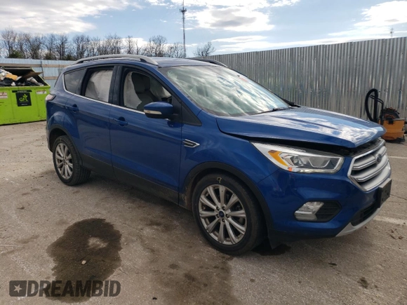 2017 Ford Escape Titanium with VIN 1FMCU0JD9HUD76425, listed as a Copart auction lot 50788845 with 118,072 mi miles and Salvage Title. Bid and sale history available at carsss.com. Image 4.