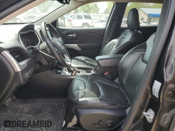 2018 Jeep Cherokee Overland with VIN 1C4PJMJX5JD525872, listed as a Copart auction lot 53783655 with 112,396 mi miles and Salvage title. Bid and sale history available at DreamBid. Image 7.