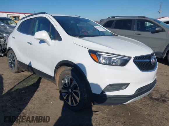 2021 Buick Encore Preferred with VIN KL4CJESM4MB371786, listed as a IAAI auction lot 41262590 with 75,560 mi miles. Bid and sale history available at carsss.com. Image 1.