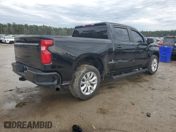 2022 Chevrolet Silverado 1500 Custom with VIN 1GCPWBEK8NZ109392, listed as a Copart auction lot 45020425 with 87,243 mi miles and Salvage Title. Bid and sale history available at DreamBid. Image 3.