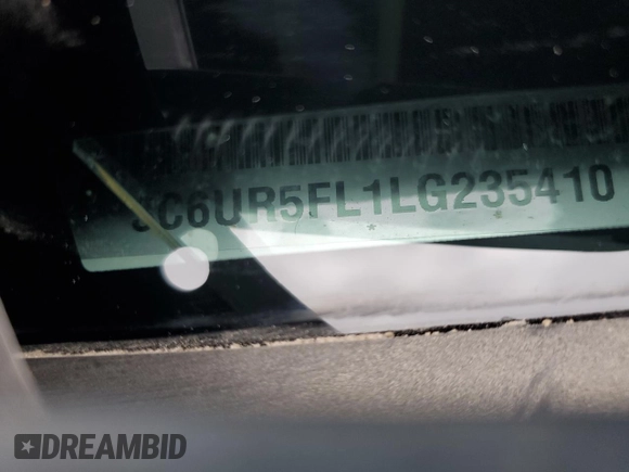 2020 Ram 2500 Laramie z VIN 3C6UR5FL1LG235410, wystawiony jako Copart lot #47436045 z przebiegiem 58 671 mil mil oraz Szkoda całkowita • Salvage title. Historia ofert i sprzedaży dostępna na DreamBid. Obrazek 14.