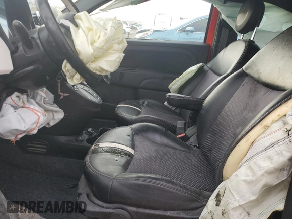 2016 FIAT 500e with VIN 3C3CFFGE0GT180310, listed as a Copart auction lot 87193504 with 43,999 mi miles and Salvage title. Bid and sale history available at DreamBid. Image 7.