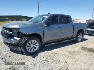 2021 Chevrolet Silverado 1500 Custom with VIN 1GCPWBEK3MZ437320, listed as a Copart auction lot 49348155 with 28,563 mi miles and Salvage Title. Bid and sale history available at DreamBid. Image 1.