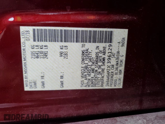 2018 Nissan Maxima Platinum z VIN 1N4AA6AP2JC396129, wystawiony jako Copart lot #48808905 z przebiegiem 33 517 mil mil oraz Szkoda całkowita • Salvage title. Historia ofert i sprzedaży dostępna na DreamBid. Obrazek 15.