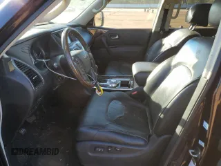 2012 Infiniti QX56 8-passenger with VIN JN8AZ2ND0C9716421, listed as a Copart auction lot 80701904 with 124,124 mi miles and Clean Title. Bid and sale history available at carsss.com. Image 7.
