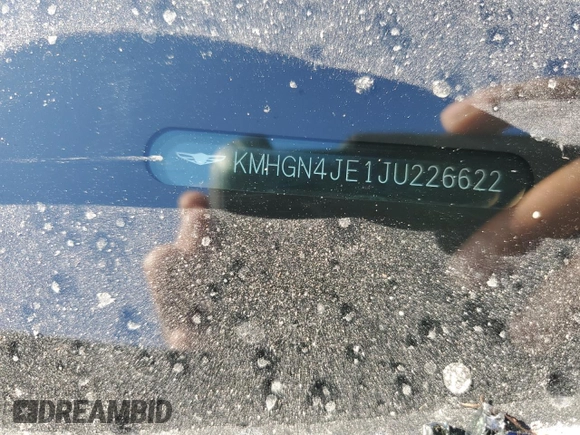 2018 Genesis G80 3.8L z VIN KMHGN4JE1JU226622, wystawiony jako Copart lot #54311945 z przebiegiem 52 742 mil mil oraz Szkody całkowita. Historia ofert i sprzedaży dostępna na DreamBid. Obrazek 13.