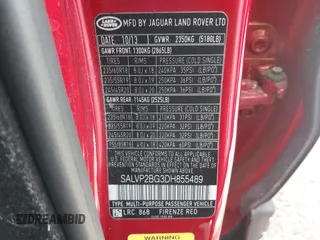 2013 Land Rover Range Rover Evoque Pure Plus с VIN SALVP2BG3DH855489, выставлен на аукционе IAAI как лот 42338826 с пробегом 162 341 миль миль и . История ставок и продаж доступна на DreamBid. Изображение 9.