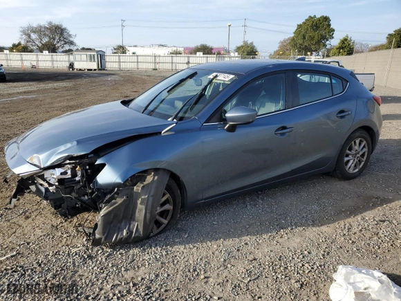 2016 Mazda Mazda3 i Grand Touring with VIN JM1BM1N76G1320971, listed as a Copart auction lot 45707145 with 76,916 mi miles and Salvage Title. Bid and sale history available at carsss.com. Image 1.