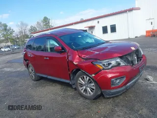 2018 Nissan Pathfinder SL with VIN 5N1DR2MM3JC650758, listed as a IAAI auction lot 41182749 with 40,091 mi miles. Bid and sale history available at carsss.com. Image 1.