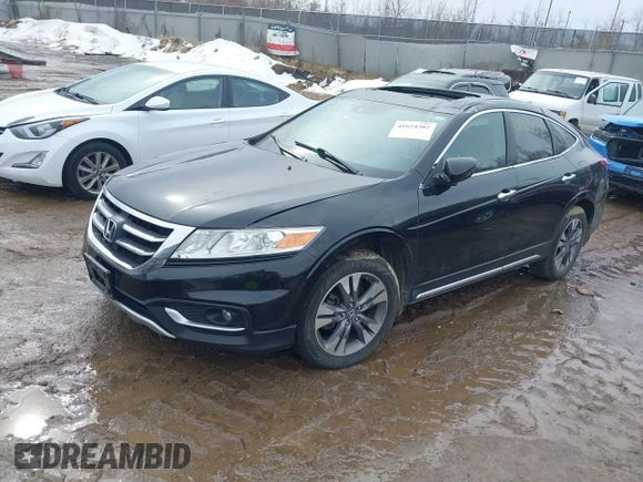 2014 Honda Crosstour EX-L z VIN 5J6TF2H54EL001904, wystawiony jako IAAI lot #41624302 z przebiegiem 195 873 mil mil oraz . Historia ofert i sprzedaży dostępna na DreamBid. Obrazek 2.