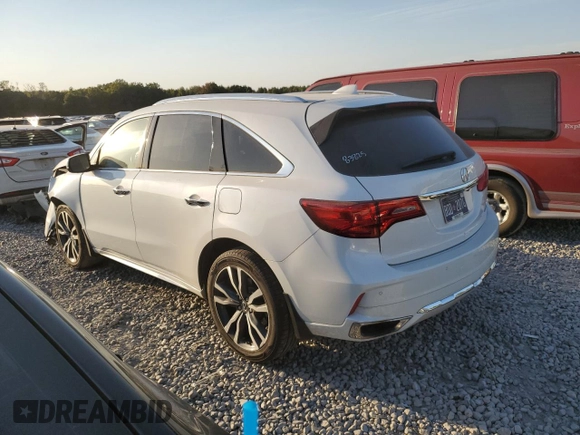 2020 Acura MDX w/Advance Pkg with VIN 5J8YD4H80LL016759, listed as a Copart auction lot 75856524 with 80,320 mi miles and Salvage Title. Bid and sale history available at carsss.com. Image 2.