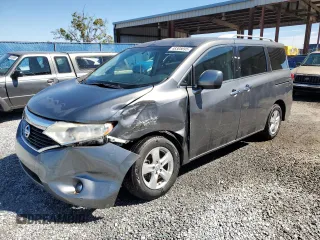 2014 Nissan Quest S with VIN JN8AE2KP2E9106372, listed as a Copart auction lot 48305695 with 95,367 mi miles and Salvage Title. Bid and sale history available at carsss.com. Image 1.