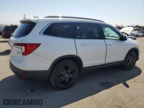 2022 Honda Pilot Special Edition with VIN 5FNYF6H20NB076157, listed as a Copart auction lot 52747925 with 52,088 mi miles and Salvage Title. Bid and sale history available at carsss.com. Image 3.