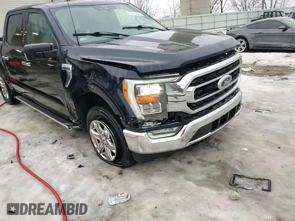 2022 Ford F-150 XL with VIN 1FTEW1EPXNKD65345, listed as a Copart auction lot 43412035 with 56,312 mi miles and Salvage Title. Bid and sale history available at carsss.com. Image 13.
