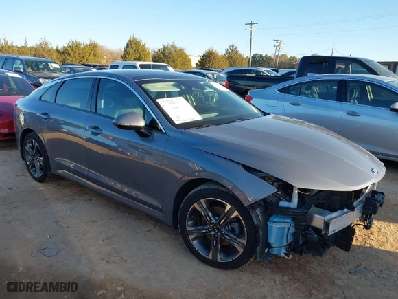 2021 Kia K5 EX with VIN 5XXG34J26MG070636, listed as a IAAI auction lot 41247013 with 49,218 mi miles. Bid and sale history available at carsss.com. Image 1.