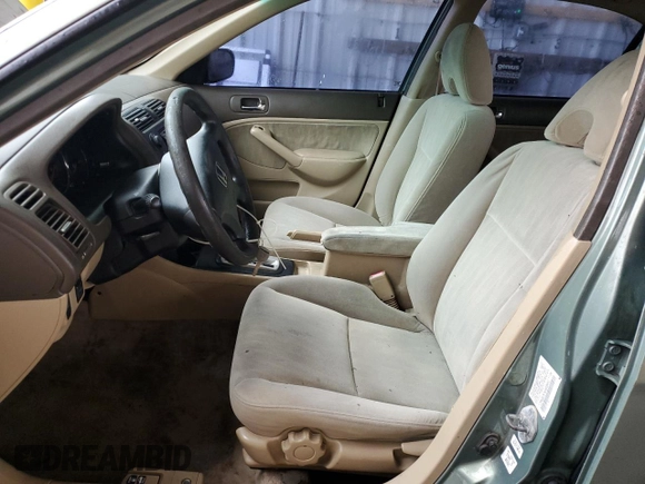 2003 Honda Civic LX with VIN 2HGES16503H527739, listed as a Copart auction lot 56698905 with 159,788 mi miles and Clean Title. Bid and sale history available at DreamBid. Image 7.