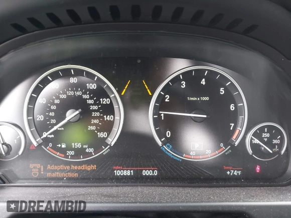 2016 BMW X5 xDrive35i with VIN 5UXKR0C52G0U08532, listed as a IAAI auction lot 41701384 with 100,881 mi miles. Bid and sale history available at carsss.com. Image 7.