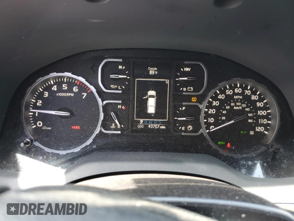 2021 Toyota Tundra SR with VIN 5TFRY5F10MX299595, listed as a Copart auction lot 58428885 with 43,707 mi miles and Salvage title. Bid and sale history available at DreamBid. Image 9.