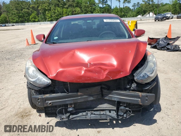 2013 Hyundai Elantra Limited with VIN KMHDH4AE2DU770397, listed as a Copart auction lot 51795655 with 146,281 mi miles and Salvage Title. Bid and sale history available at carsss.com. Image 5.