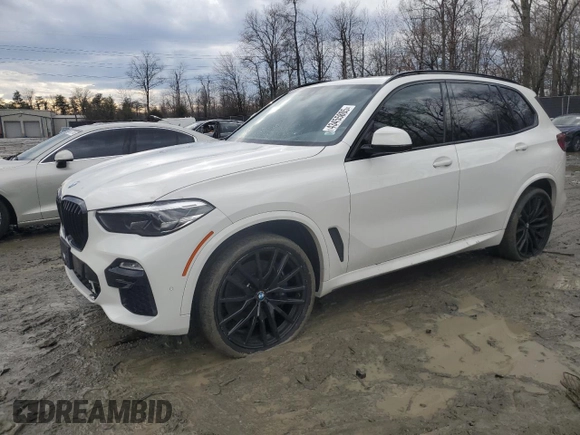 2020 BMW X5 M50i with VIN 5UXJU4C02L9C46464, listed as a Copart auction lot 43455805 with 89,337 mi miles and Salvage Title. Bid and sale history available at DreamBid. Image 1.