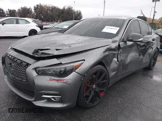 2014 Infiniti Q50 with VIN JN1BV7AP5EM688434, listed as a IAAI auction lot 41548512 with 110,846 mi miles. Bid and sale history available at carsss.com. Image 17.