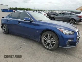 2019 Infiniti Q50 3.0t Signature Edition with VIN JN1EV7AP6KM540642, listed as a Copart auction lot 64402524 with 43,677 mi miles and Salvage Title. Bid and sale history available at carsss.com. Image 4.