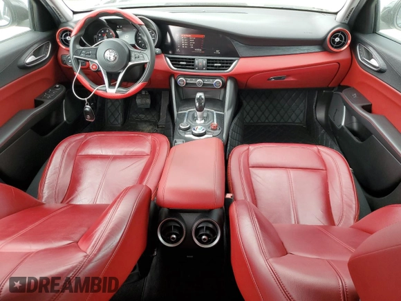 2019 Alfa Romeo Giulia Sport with VIN ZARFAMAN4K7612887, listed as a Copart auction lot 77937084 with 40,167 mi miles and Salvage Title. Bid and sale history available at carsss.com. Image 8.