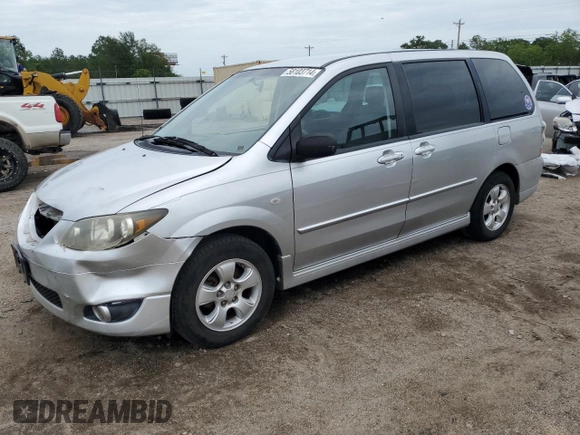 2004 Mazda MPV ES z VIN JM3LW28J240519116, wystawiony jako Copart lot #58103714 z przebiegiem 227 151 mil mil oraz Szkoda całkowita • Salvage title. Historia ofert i sprzedaży dostępna na DreamBid. Obrazek 1.