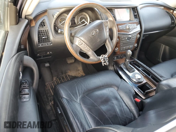 2014 Infiniti QX80 with VIN JN8AZ2NFXE9552731, listed as a Copart auction lot 53567965 with 0 mi miles and Salvage Title. Bid and sale history available at carsss.com. Image 8.