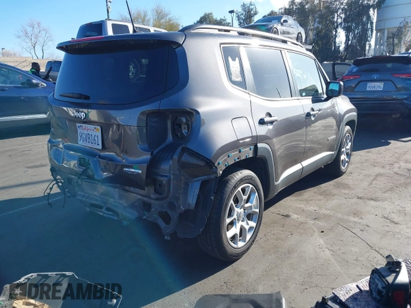 2018 Jeep Renegade Latitude with VIN ZACCJABB4JPJ03560, listed as a IAAI auction lot 41776537 with 72,504 mi miles and . Bid and sale history available at DreamBid. Image 4.