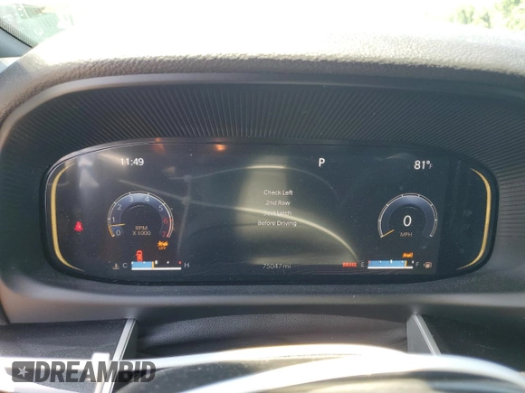 2022 Jeep Grand Wagoneer с VIN 1C4SJUAT9NS202210, выставлен на аукционе Copart как лот 57844125 с пробегом 75 047 миль миль и Списание • Salvage title. История ставок и продаж доступна на DreamBid. Изображение 9.