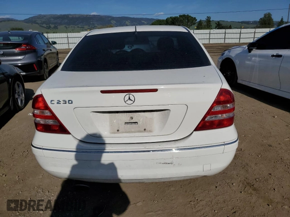 2006 Mercedes-Benz C 230 Sport with VIN WDBRF52H76F792822, listed as a Copart auction lot 50024555 with 191,651 mi miles and Salvage Title. Bid and sale history available at carsss.com. Image 6.
