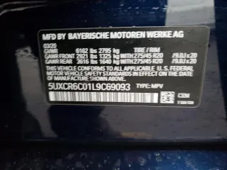 2020 BMW X5 xDrive40i with VIN 5UXCR6C01L9C69093, listed as a Copart auction lot 36570473 with 29,418 mi miles. Bid and sale history available at carsss.com. Image 13.