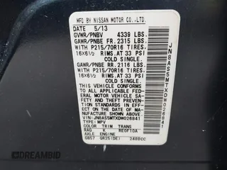2013 Nissan Rogue S with VIN JN8AS5MTXDW026841, listed as a IAAI auction lot 41910527 with Not Provided miles and . Bid and sale history available at carsss.com. Image 9.