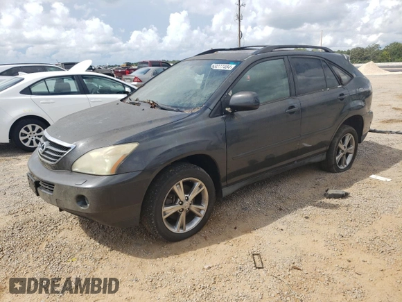 2006 Lexus RX 400h z VIN JTJHW31U160002494, wystawiony jako Copart lot #69277484 z przebiegiem Nie podano mil oraz Czysty tytuł • Clean title. Historia ofert i sprzedaży dostępna na DreamBid. Obrazek 1.