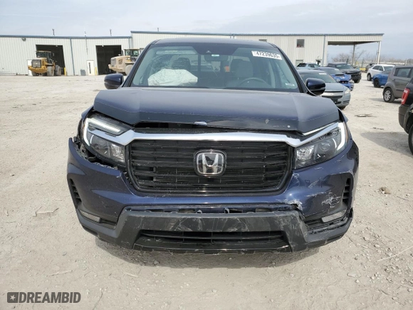 2021 Honda Ridgeline RTL-E with VIN 5FPYK3F7XMB022704, listed as a Copart auction lot 47239635 with 31,428 mi miles and Salvage Title. Bid and sale history available at carsss.com. Image 5.