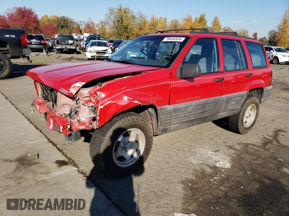 1998 Jeep Grand Cherokee Laredo with VIN 1J4GZ58S3WC245142, listed as a Copart auction lot 79434534 with 276,971 mi miles and Salvage Title. Bid and sale history available at carsss.com. Image 1.