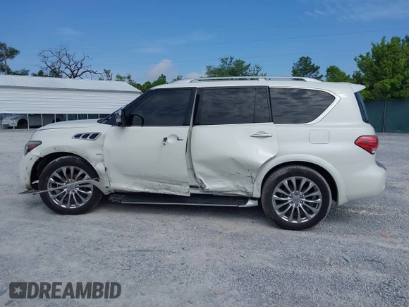2016 Infiniti QX80 with VIN JN8AZ2NE7G9125016, listed as a IAAI auction lot 42080053 with 114,655 mi miles. Bid and sale history available at carsss.com. Image 15.