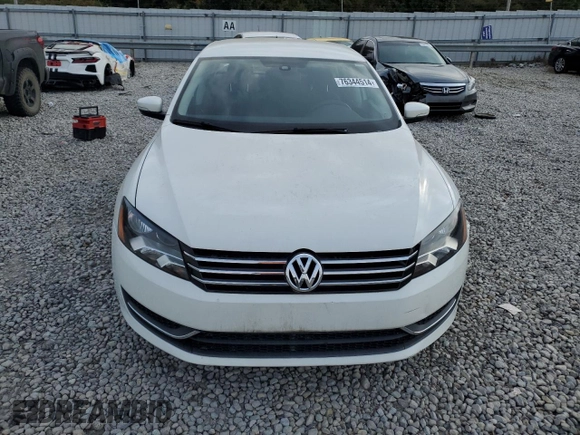 2014 Volkswagen Passat Wolfsburg Ed with VIN 1VWAS7A35EC096324, listed as a Copart auction lot 76344514 with 72,987 mi miles and Salvage Title. Bid and sale history available at carsss.com. Image 5.