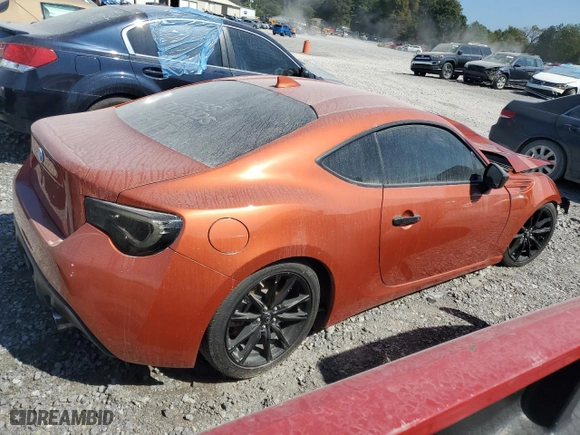 2017 Toyota 86 with VIN JF1ZNAA11H9705246, listed as a Copart auction lot 73515694 with 38,167 mi miles and Salvage Title. Bid and sale history available at carsss.com. Image 3.