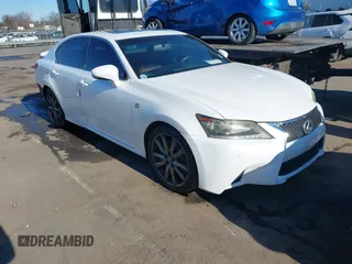 2013 Lexus GS 350 with VIN JTHBE1BL9D5013652, listed as a IAAI auction lot 41282929 with 189,730 mi miles. Bid and sale history available at carsss.com. Image 1.