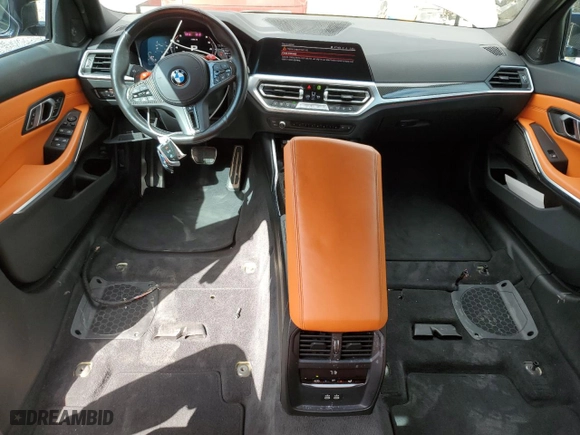 2022 BMW M3 Competition with VIN WBS33AY07NFL70096, listed as a Copart auction lot 71321674 with 48,873 mi miles and Salvage Title. Bid and sale history available at carsss.com. Image 8.