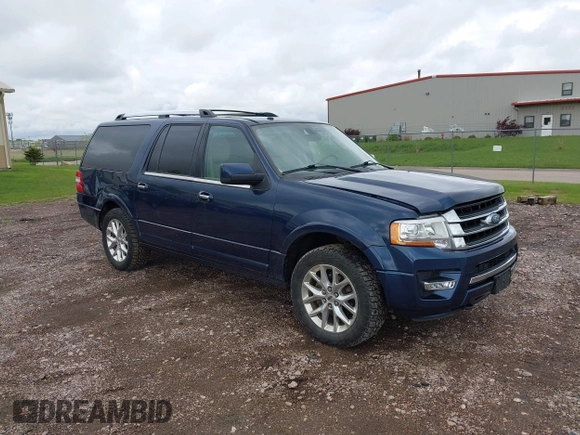 2015 Ford Expedition Max Limited z VIN 1FMJK2AT9FEF08915, wystawiony jako IAAI lot #42359001 z przebiegiem 148 533 mil mil oraz . Historia ofert i sprzedaży dostępna na DreamBid. Obrazek 1.