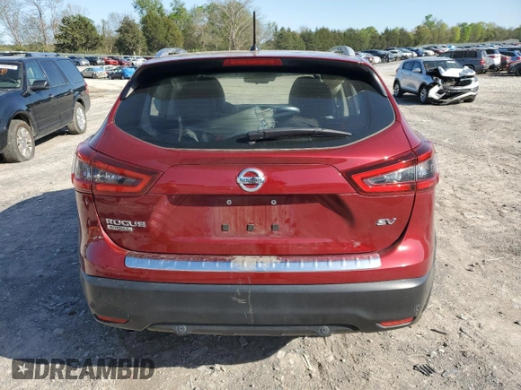 2020 Nissan Rogue Sport SV with VIN JN1BJ1CVXLW261899, listed as a Copart auction lot 52462635 with 108,499 mi miles and Salvage Title. Bid and sale history available at carsss.com. Image 6.