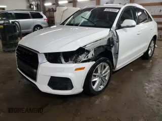 2017 Audi Q3 Premium with VIN WA1BCCFS2HR013957, listed as a Copart auction lot 43524655 with 118,418 mi miles and Salvage Title. Bid and sale history available at carsss.com. Image 1.