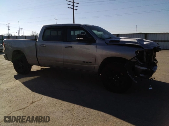 2021 Ram 1500 Big Horn with VIN 1C6SRFMT5MN664350, listed as a Copart auction lot 41986155 with 63,800 mi miles and Salvage title. Bid and sale history available at DreamBid. Image 4.