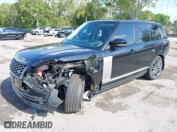 2021 Land Rover Range Rover P525 Westminster z VIN SALGS2SE0MA439172, wystawiony jako IAAI lot #42186748 z przebiegiem 22 326 mil mil oraz . Historia ofert i sprzedaży dostępna na DreamBid. Obrazek 2.