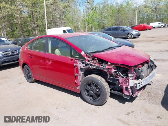 2013 Toyota Prius One with VIN JTDKN3DU5D0355406, listed as a IAAI auction lot 42091467 with 136,356 mi miles. Bid and sale history available at carsss.com. Image 1.