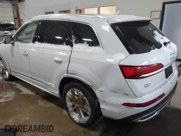 2023 Audi Q7 Premium Plus with VIN WA1LXBF79PD006076, listed as a IAAI auction lot 41410273 with 18,409 mi miles. Bid and sale history available at carsss.com. Image 3.